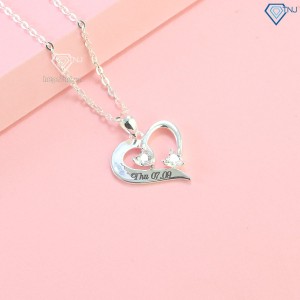 Dây chuyền bạc nữ khắc tên hình trái tim DCN0746 - Trang sức TNJ