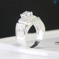 Nhẫn bạc nam kim tiền đính đá NNA0604 - Trang Sức TNJ