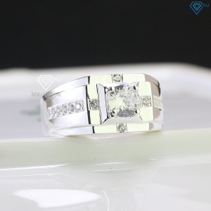 Nhẫn bạc nam đính đa trắng đẹp NNA0607 - Trang sức TNJ