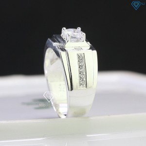 Nhẫn bạc nam đính đa trắng đẹp NNA0607 - Trang sức TNJ