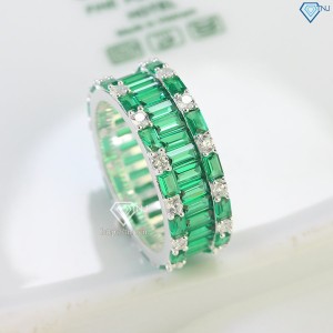 Nhẫn bạc nam cao cấp đính đá xanh lá đẹp NNA0641 - Trang sức TNJ