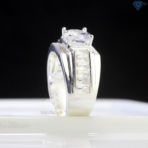 Nhẫn bạc nam 925 đính đá trắng sang trọng NNA0652 - Trang sức TNJ