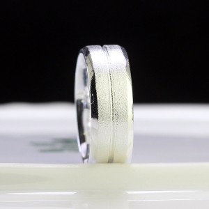 Nhẫn bạc nam 925 dạng tròn nhám NNA0659