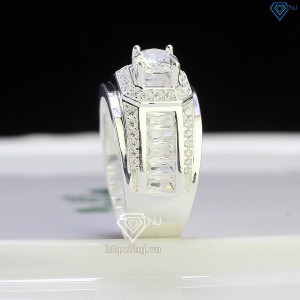 Nhẫn bạc nam 925 đính đá trắng sang trọng NNA0663 - Trang sức TNJ