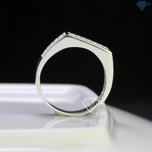 Nhẫn bạc nam mặt chữ nhật đính đá đẹp NNA0664 - Trang sức TNJ