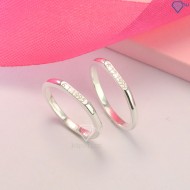 Nhẫn đôi bạc nhẫn cặp bạc giá rẻ khắc tên ND0407 - Trang Sức TNJ
