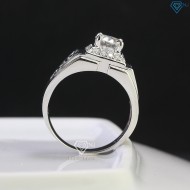 Nhẫn bạc nam kim tiền đính kim cương Moissanite 7.0mm NNAM0115