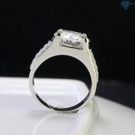 Nhẫn nam 925 cao cấp đính kim cương Moissanite 12mm NNAM0118