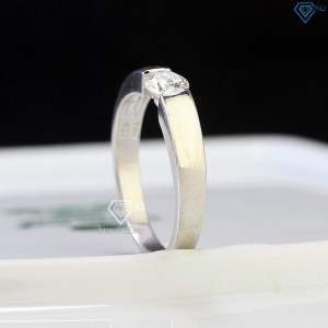 Nhẫn Moissanite nam bản nhỏ đơn giản 5.0mm - Kiểm định GRA NNAM0120