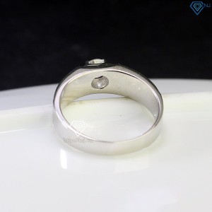 Nhẫn Moissanite nam bản nhỏ đơn giản đẹp 5.0mm NNAM0121