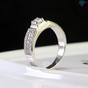 Nhẫn Moissanite nam bản nhỏ đơn giản đẹp 5.0mm NNAM0121