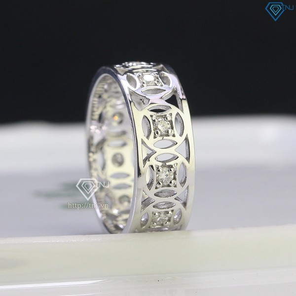 Nhẫn nam kim tiền đính full kim cương Moissanite NNAM0122