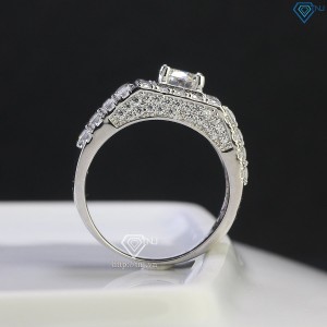 Nhẫn Moissanite nam đính kim cương 6.0mm - Kiểm định GRA NNAM0124