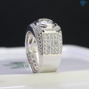 Nhẫn nam kim cương Moissanite chìm 7.0mm - Kiểm định GRA NNAM0125