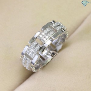 Nhẫn nam bạc đính full kim cương Moissanite NNAM0126