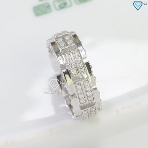 Nhẫn nam bạc đính full kim cương Moissanite NNAM0126