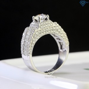 Nhẫn nam đính full kim cương Moissanite đẹp 6.5mm NNAM0129