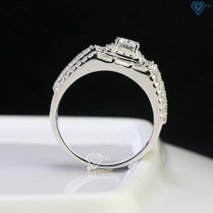 Nhẫn bạc nam cao cấp đính full kim cương Moissanite rẻ 5.0mm NNAM0130