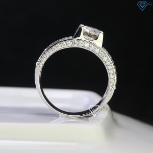 Nhẫn bạc nam đẹp đính kim cương Moissanite 7.0mm NNAM0132