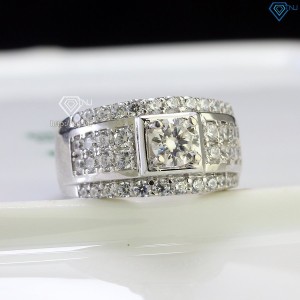 Nhẫn nam đơn giản Moissanite đính kim cương 5.5mm NNAM0134