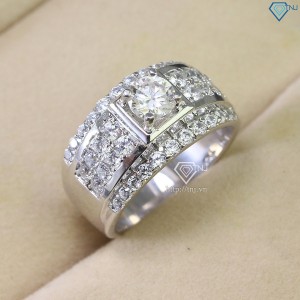 Nhẫn nam đơn giản Moissanite đính kim cương 5.5mm NNAM0134