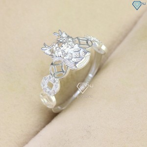 Nhẫn bạc nữ kim tiền hình rồng NN0439