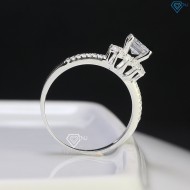 Nhẫn bạc nữ mặt bông hoa đính đá trắng sang trọng NN0442