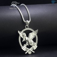 Dây chuyền bạc nam hình đại bàng đính đá DCA0154