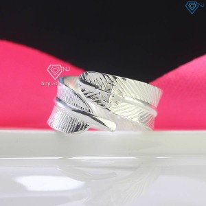 Nhẫn bạc nữ hình chiếc lá cách điệu NN0445