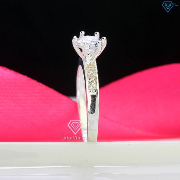 Nhẫn bạc nữ đính đá đơn giản NN0467 - Trang Sức TNJ