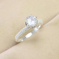 Nhẫn bạc nữ hình bông hoa hồng NN0472