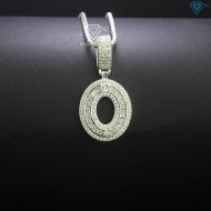 Dây chuyền bạc nam mặt chữ cái theo yêu cầu đính đá cao cấp DCA0140