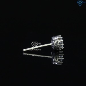 Bông tai nụ nam đính kim cương Moissanite 4mm BTAM0023 - Trang Sức TNJ