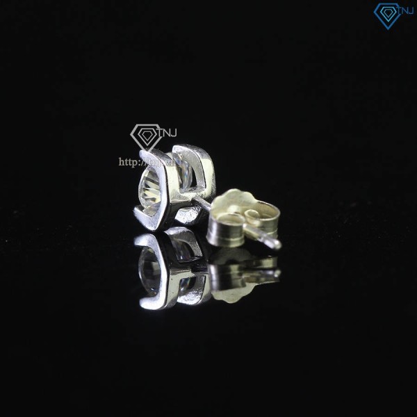 Bông tai Moissanite nam đính 5mm BTAM0025 - Trang Sức TNJ