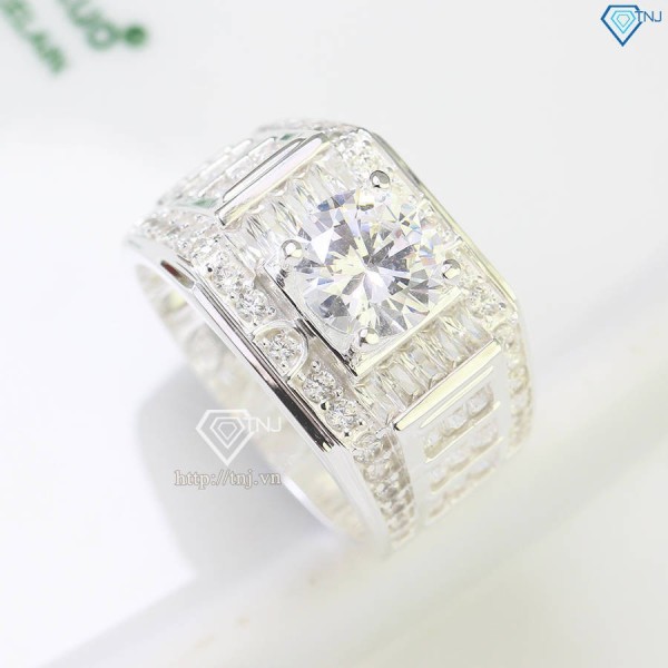 Nhẫn bạc nam cao cấp đính đá đẹp NNA0673 - Trang sức TNJ