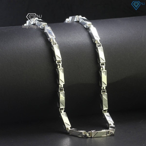 Dây chuyền bạc nam đốt trúc vuông DCK0120 - Trang Sức TNJ