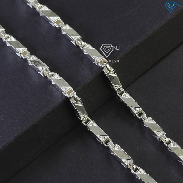 Dây chuyền bạc nam đốt trúc vuông DCK0120 - Trang Sức TNJ