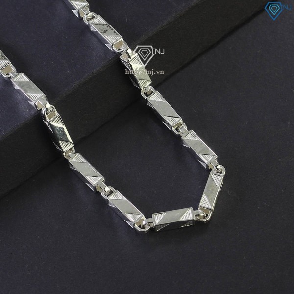 Dây chuyền bạc nam đốt trúc vuông DCK0120 - Trang Sức TNJ