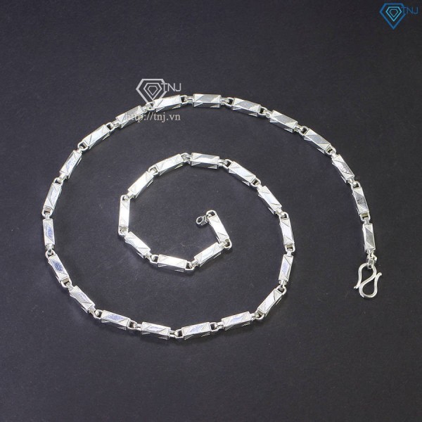 Dây chuyền bạc nam đốt trúc vuông DCK0120 - Trang Sức TNJ