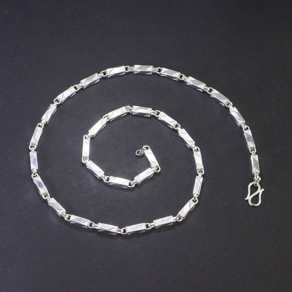 Dây chuyền bạc nam đốt trúc vuông DCK0120