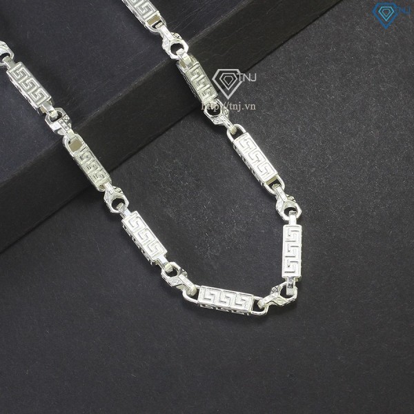 Dây chuyền bạc nam đốt trúc vuông đẹp DCK0124 - Trang Sức TNJ