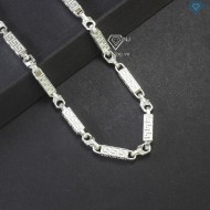 Dây chuyền bạc nam đốt trúc vuông đẹp DCK0124 - Trang Sức TNJ