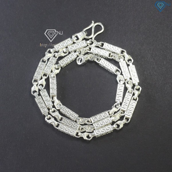 Dây chuyền bạc nam đốt trúc vuông đẹp DCK0124 - Trang Sức TNJ