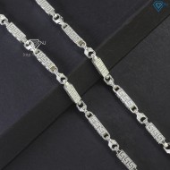 Dây chuyền bạc nam đốt trúc vuông đẹp DCK0124 - Trang Sức TNJ