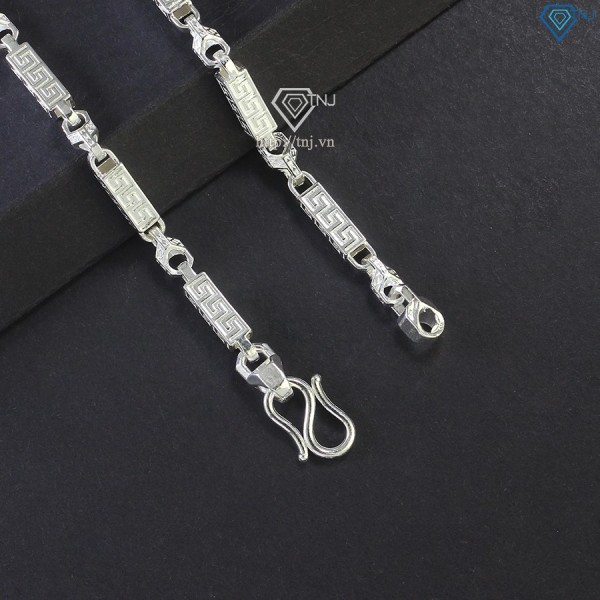 Dây chuyền bạc nam đốt trúc vuông đẹp DCK0124 - Trang Sức TNJ