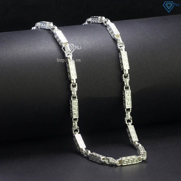 Dây chuyền bạc nam đốt trúc vuông đẹp DCK0124 - Trang Sức TNJ