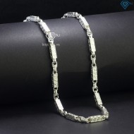Dây chuyền bạc nam đốt trúc vuông đẹp DCK0124 - Trang Sức TNJ