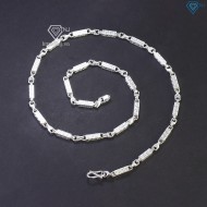 Dây chuyền bạc nam đốt trúc vuông đẹp DCK0124 - Trang Sức TNJ