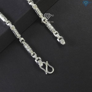 Dây chuyền bạc nam đốt trúc hoạ tiết 555 DCK0125 - Trang Sức TNJ