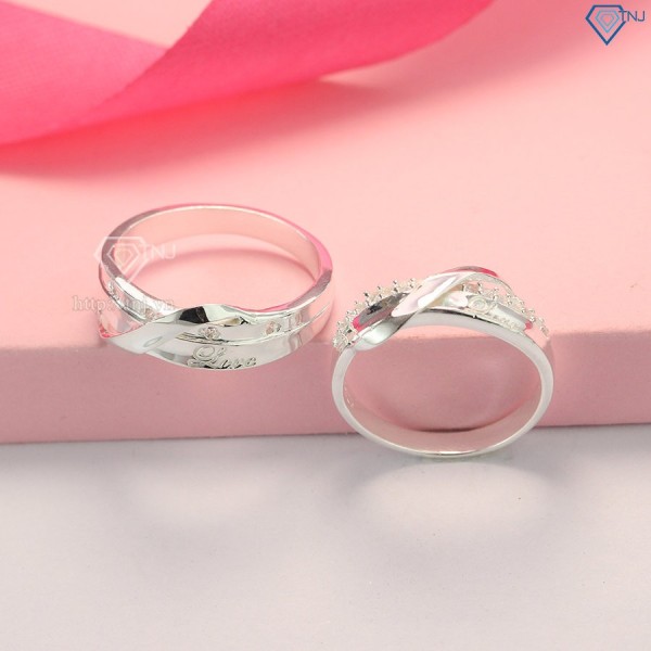 Nhẫn đôi bạc nhẫn cặp bạc đẹp chữ Love ND0054 - Trang Sức TNJ